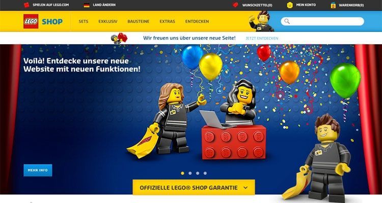 lego onlineshop relaunch
