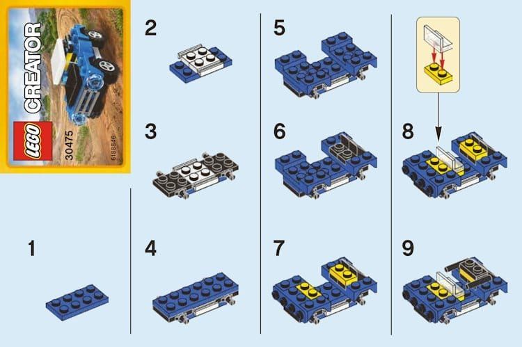 Neue LEGO Creator Polybags: Chamäleon (30477), Schildkröte (30476) & Off Roader (30475)