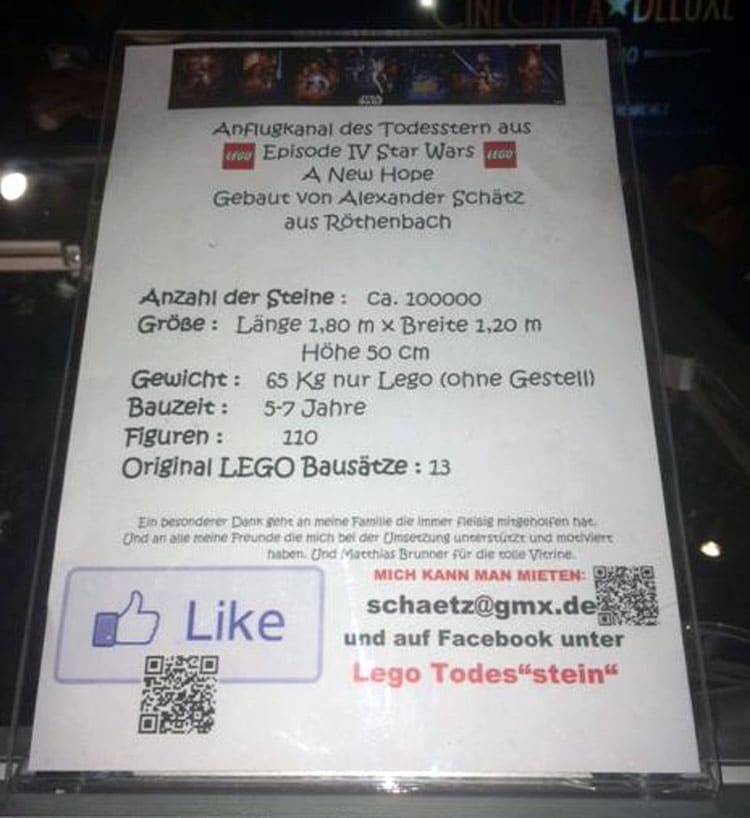 Cinecitta Nürnberg: Großes LEGO Star Wars MOC ausgestellt