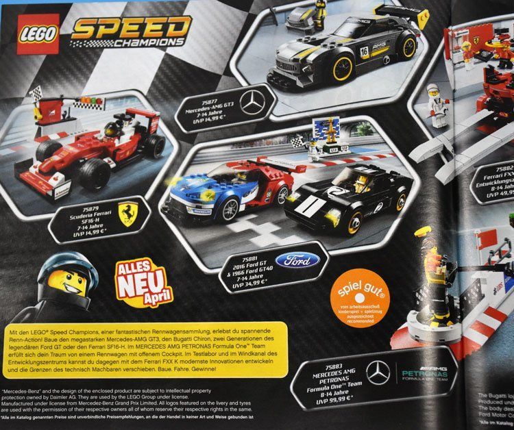 LEGO Speed Champions 2017: Alle sechs Sets im neuen Katalog