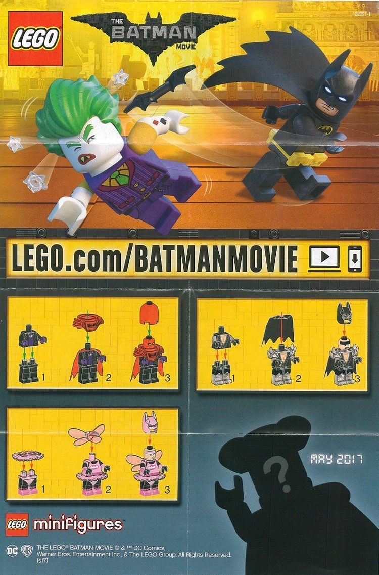 LEGO Batman Movie Minifiguren (71017): Das ist der Beipackzettel
