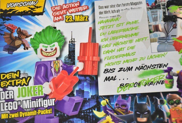 Nächstes LEGO Batman Movie Magazin kommt mit Joker Minifigur