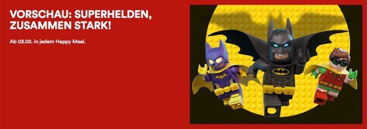 The LEGO Batman Movie Happy Meal ab 3. Februar bei Mc Donalds