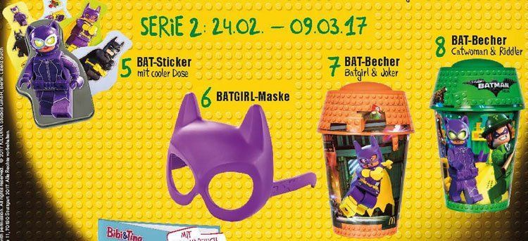 LEGO Batman Movie Happy Meal: 2 Serien, 8 Spielzeuge, alle Details