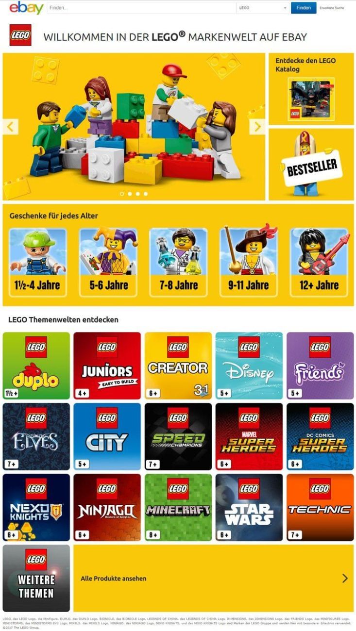 LEGO GmbH startet eigene Markenwelt bei eBay