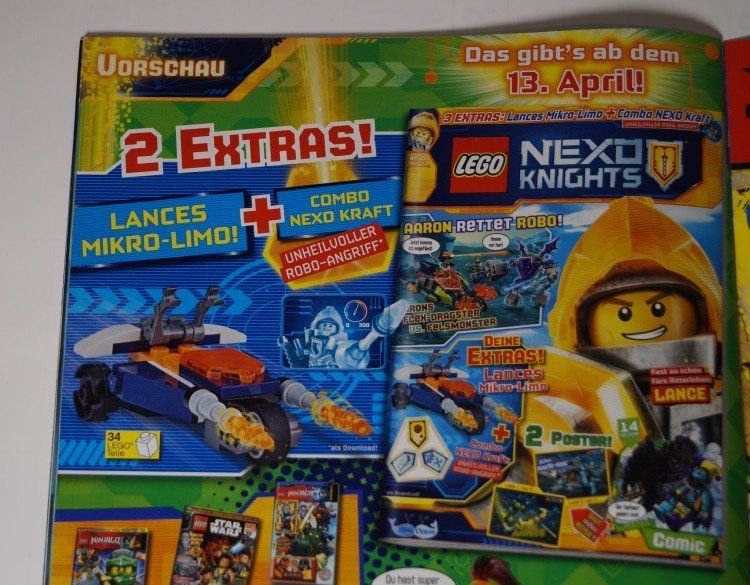 Review: LEGO Nexo Knights Magazin April 2017 mit Robin