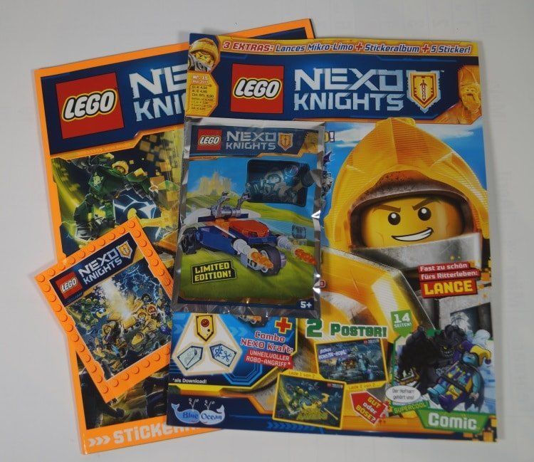 Review: LEGO Nexo Knights Magazin Mai 2017 mit Mikro-Limo