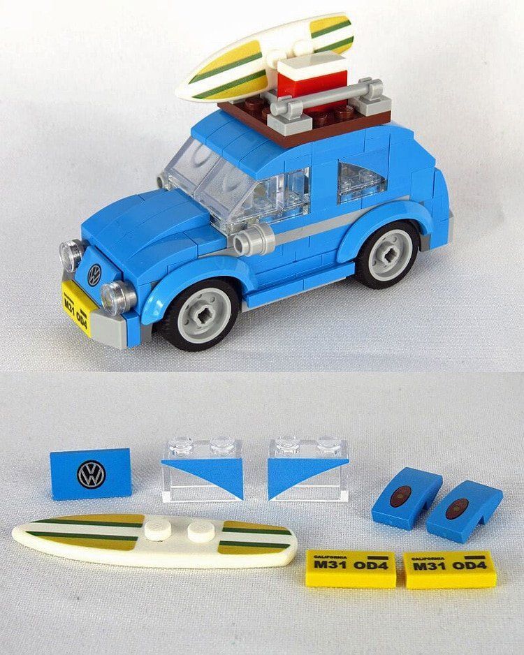LEGO Creator Mini VW Beetle (40252): Custom Bricks statt Aufkleber