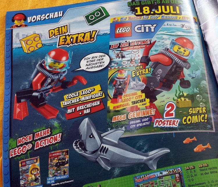 Vorschau: LEGO City Magazin 03/2017 mit Taucher und Hai
