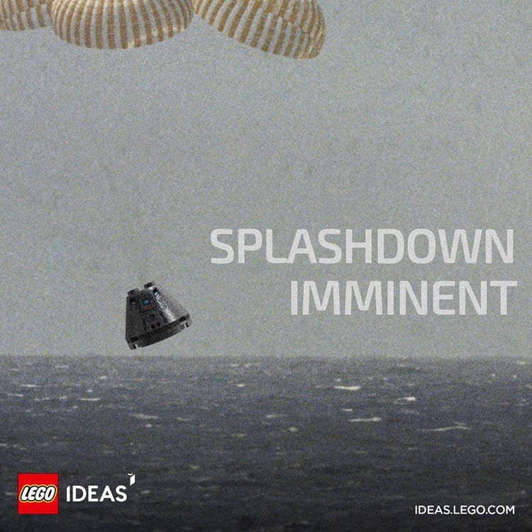 LEGO Ideas Apollo 11 Saturn-V (21309): Splashdown Imminent