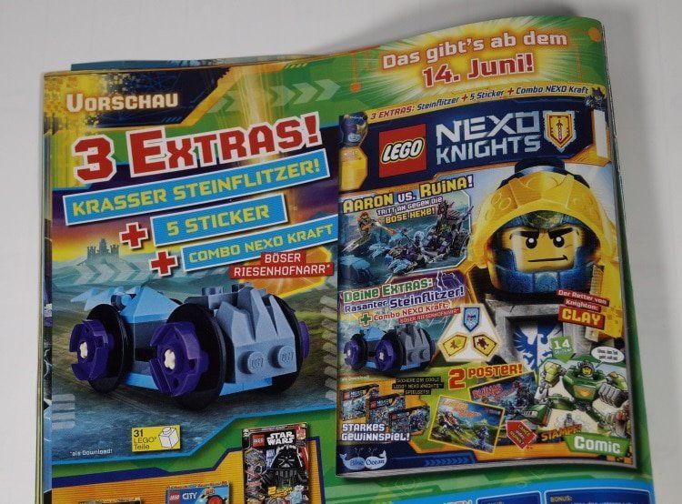 Review: LEGO Nexo Knights Magazin Juni 2017 mit Wasserspeier