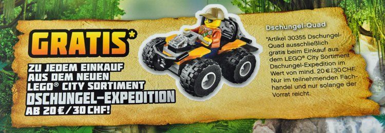 LEGO City Dschungel-Quad (30355) gratis ab 20 Euro Einkauf