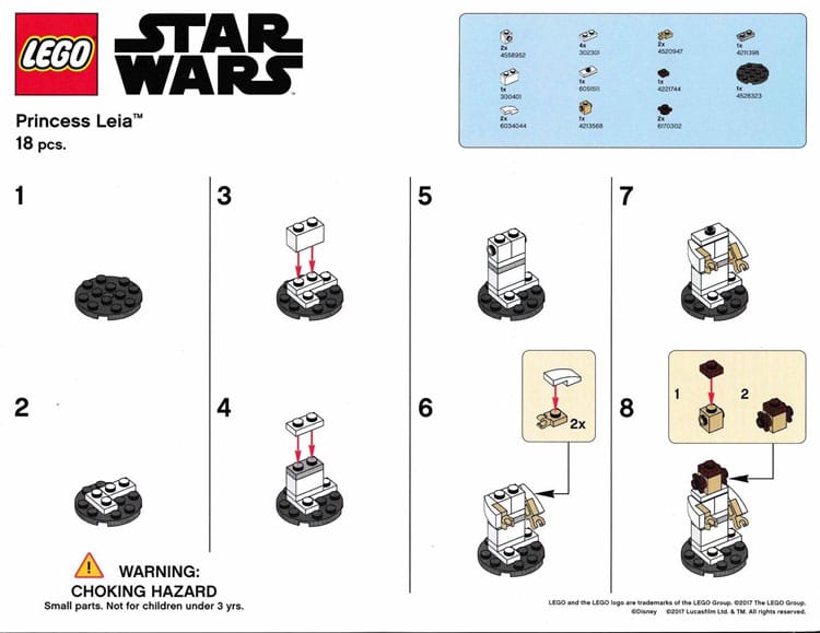 ToysRUs: LEGO Star Wars Micro Prinzessin Leia Bauanleitung