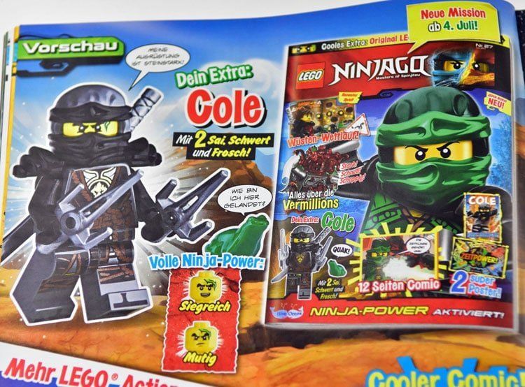 LEGO Ninjago Magazin Juni 2017 mit Vermillion Figur im Review