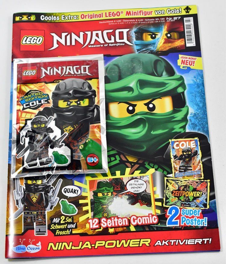 LEGO Ninjago Magazin Juli 2017 mit Cole Figur im Review
