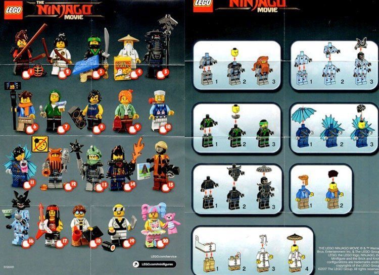 LEGO Ninjago Movie Minifiguren (71019): Beipackzettel & Video