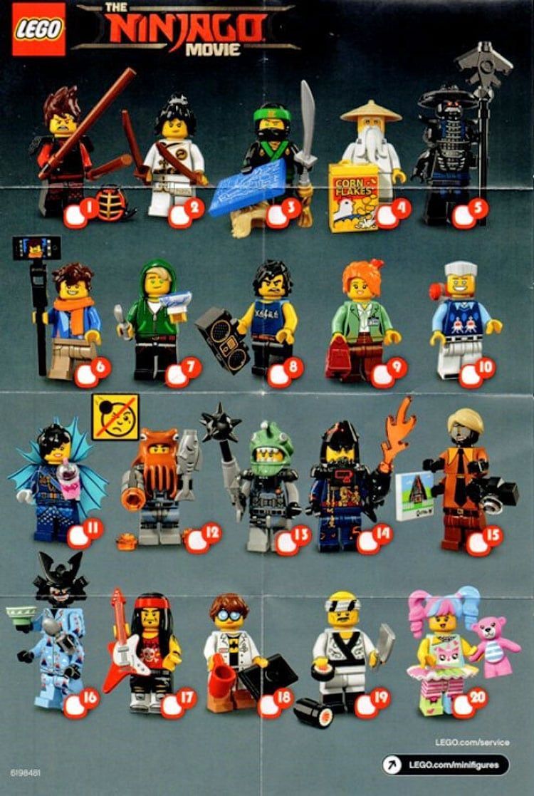 LEGO Ninjago Movie Minifiguren (71019): Beipackzettel & Video