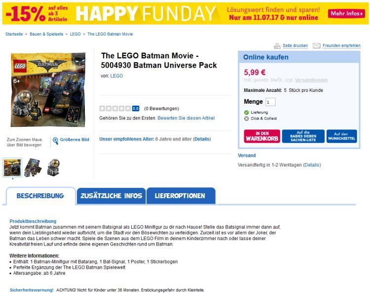 LEGO Batman Movie: Batman Universe Pack (5004930) verfügbar