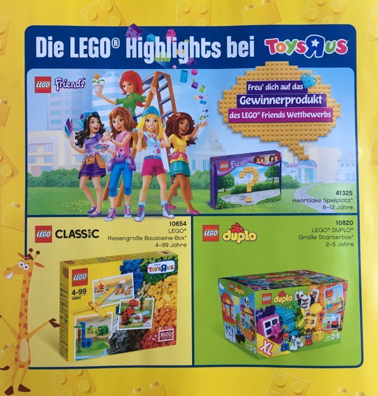 LEGO ToysRUs Katalog für das 2. Halbjahr 2017 erschienen