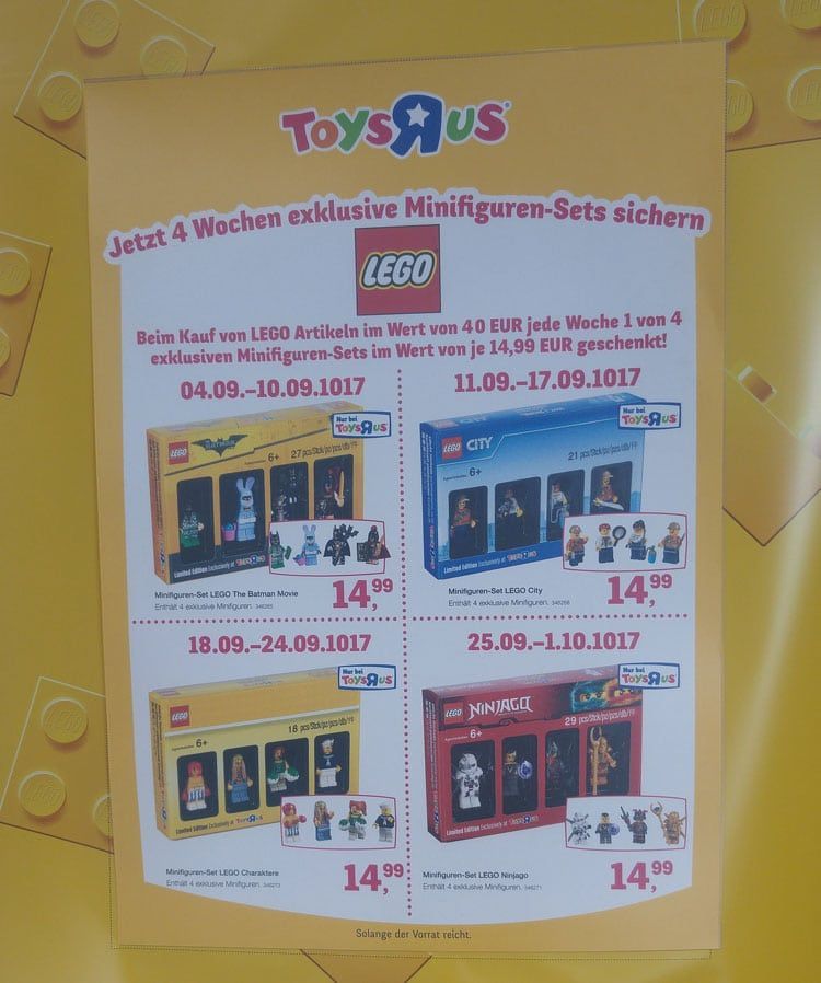 LEGO ToysRUs Bricktober 2017: Alle Limited Edition Sets in der Übersicht