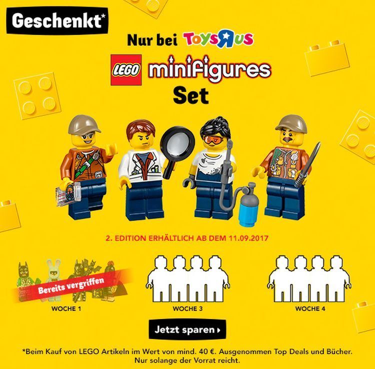 LEGO ToysRUs Bricktober 2017: LEGO City Minifiguren (5004940) verfügbar