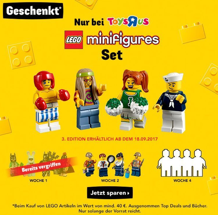 LEGO ToysRUs Bricktober 2017: LEGO Minifiguren (5004941) verfügbar