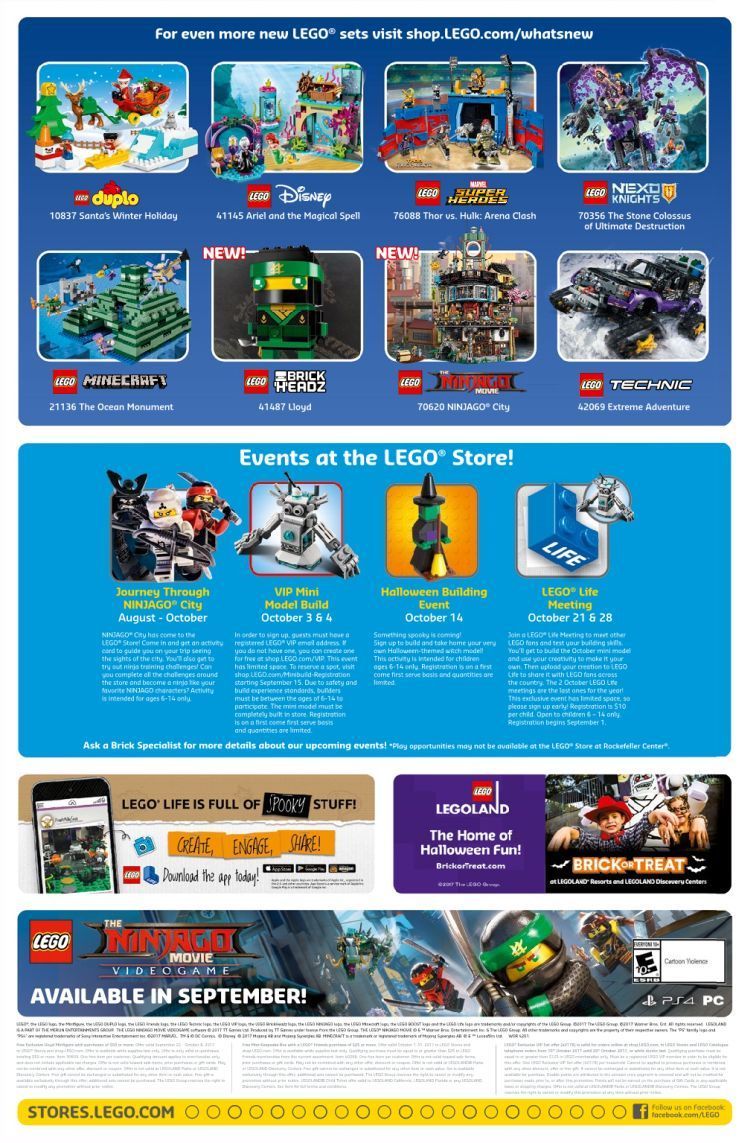 LEGO US Store Kalender für Oktober mit Lloyd und dem LEGO VIP Store Polybag