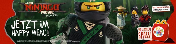 LEGO Ninjago Movie Happy Meal ab 29. September bei McDonalds Deutschland