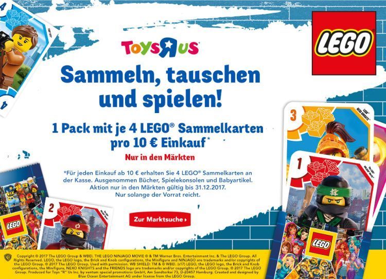 LEGO Sammelkarten-Aktion bis Jahresende bei ToysRUs