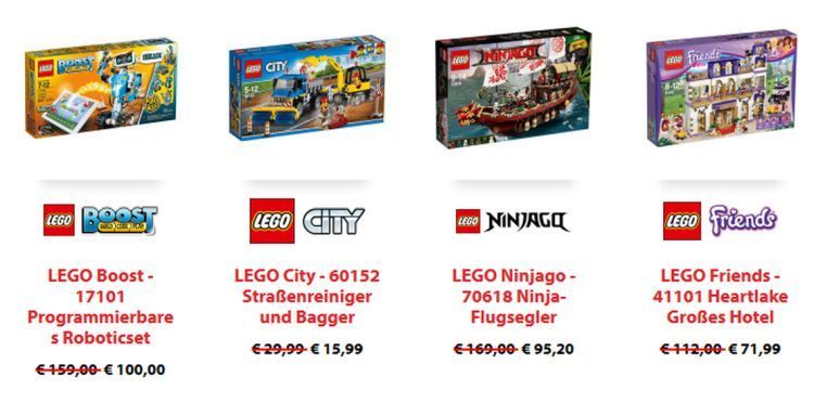 LEGO Angebote mit bis zu 50 Prozent Rabatt bei Müller