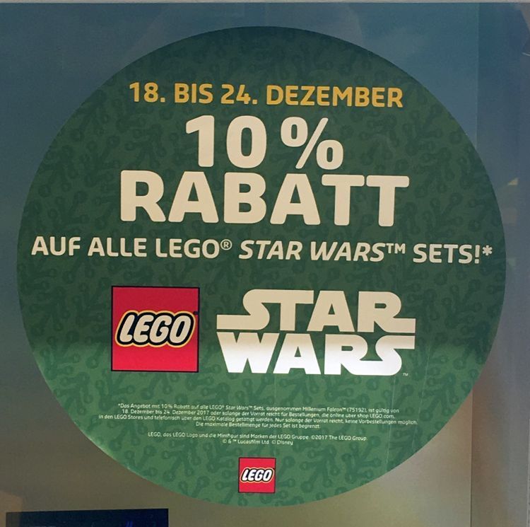 LEGO Star Wars: 10% Rabatt im LEGO Online Shop und in den Brand Stores