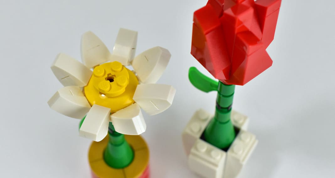 Lego 5 x Pflanze Blume 45 Teile Staude Stengel Blüten