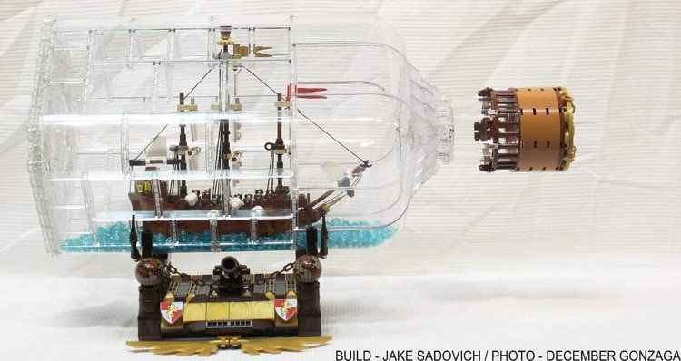 LEGO Ideas 21313 Buddelschiff im Vergleich zum Fan-Entwurf