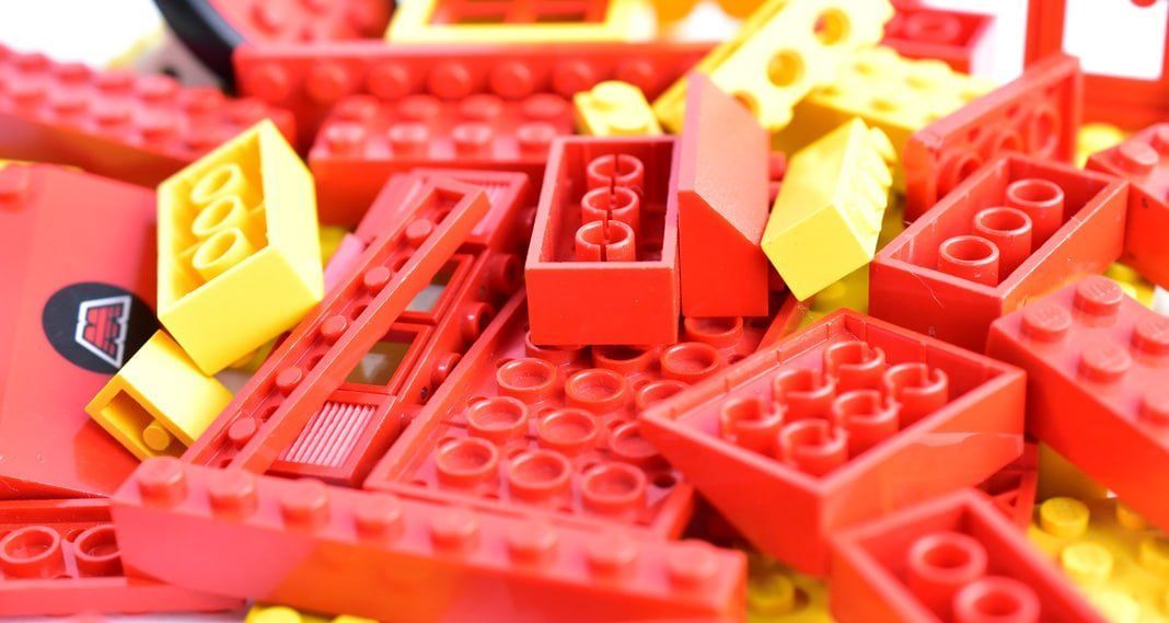 lego bricks red yellow old