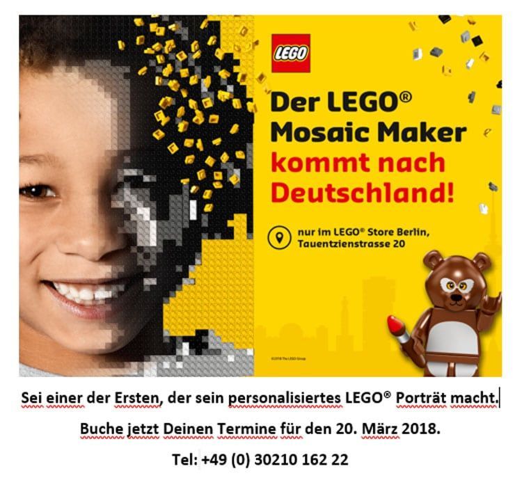 LEGO Flagship Store Berlin bekommt Mosaic Maker: Deutschland-Premiere