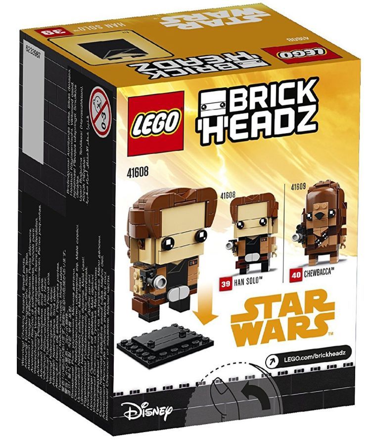 LEGO BrickHeadz Han Solo (41608) und Chewbacca (41609): Erste Bilder