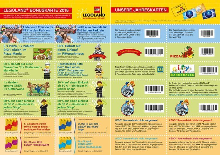 LEGOLAND Bonuskarte: Diese Coupons gibt es 2018 für Jahreskartenbesitzer