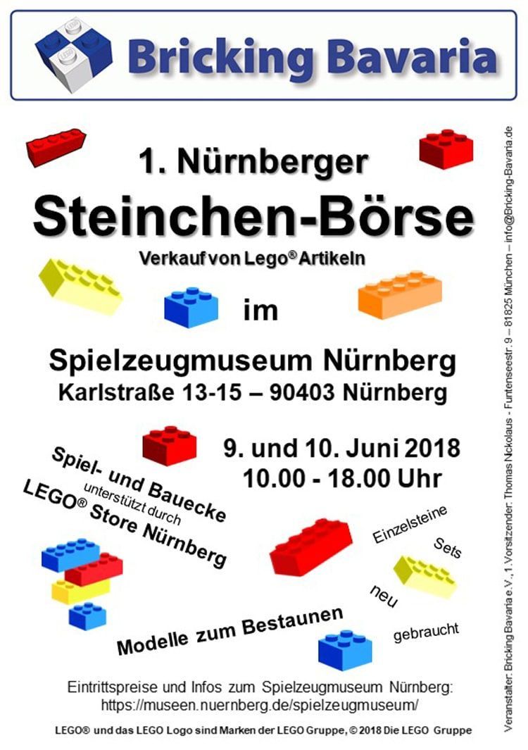 Spielzeugmuseum Nürnberg: LEGO Ausstellung mit Börse am 9./10. Juni