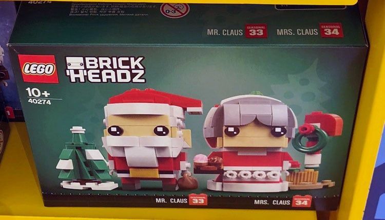 LEGO Seasonal BrickHeadz 40274 Mr. & Mrs. Claus im LEGO Store Copenhagen