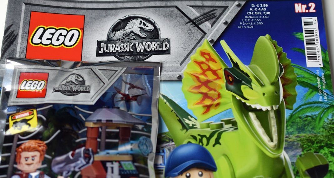 LEGO Jurassic World Magazin mit Owen und Beobachtungsstand im Review