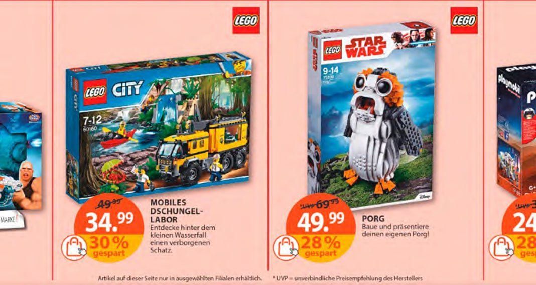 Müller: LEGO Star Wars 75230 Porg für 49,99 Euro statt 69,99 Euro