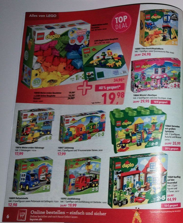 ToysRUs Weihnachtskatalog 2018: Alle LEGO Angebote im ...