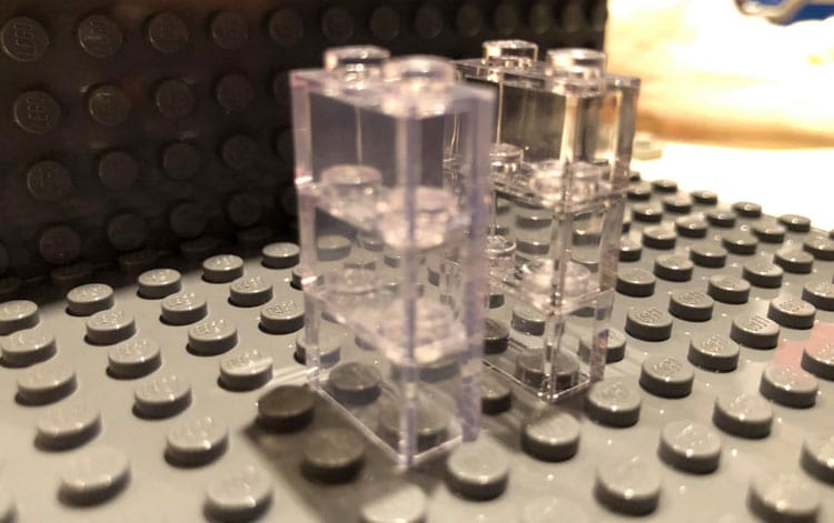 1x2 LEGO Steine in Trans Clear: Früher klar transparent, jetzt plötzlich milchig?!