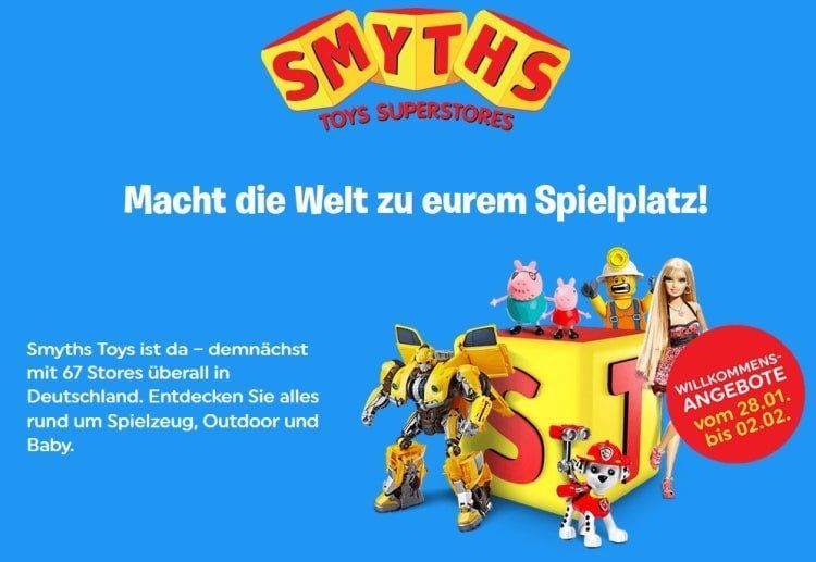 Smyths Toys Online-Shop: Startschuss fällt am 20. Februar 2019