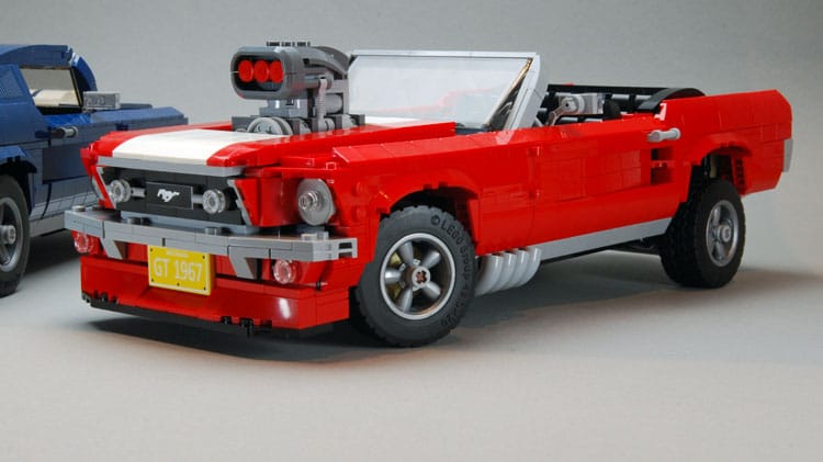 Umgebaut: LEGO 10265 Creator Expert Ford Mustang GT als rotes Cabriolet