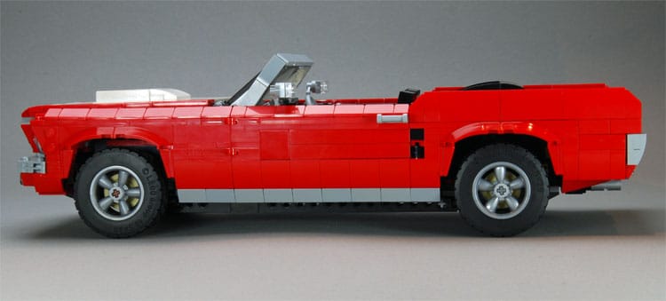 Umgebaut: LEGO 10265 Creator Expert Ford Mustang GT als rotes Cabriolet