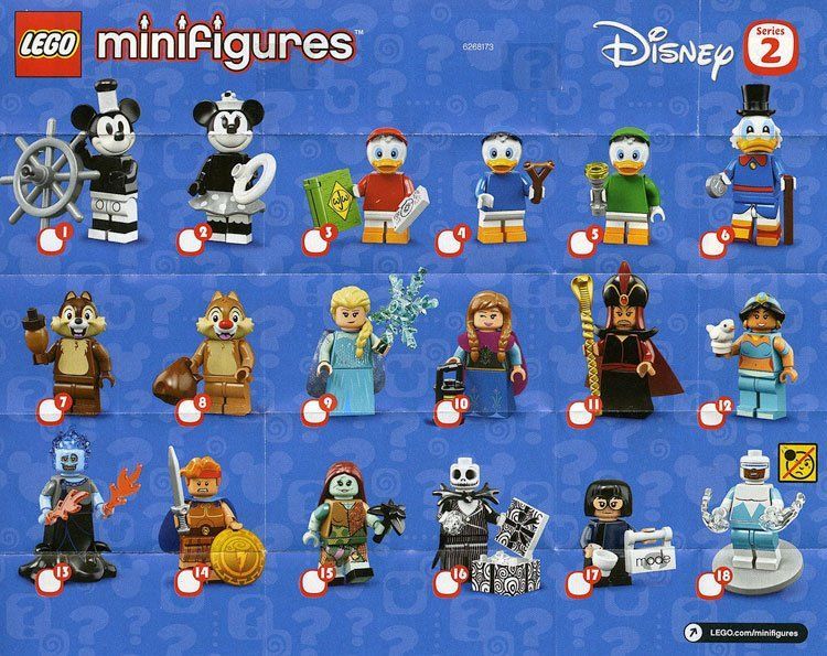 LEGO 71024 Disney alle 18 Minifiguren die komplette Serie der komplette Satz 
