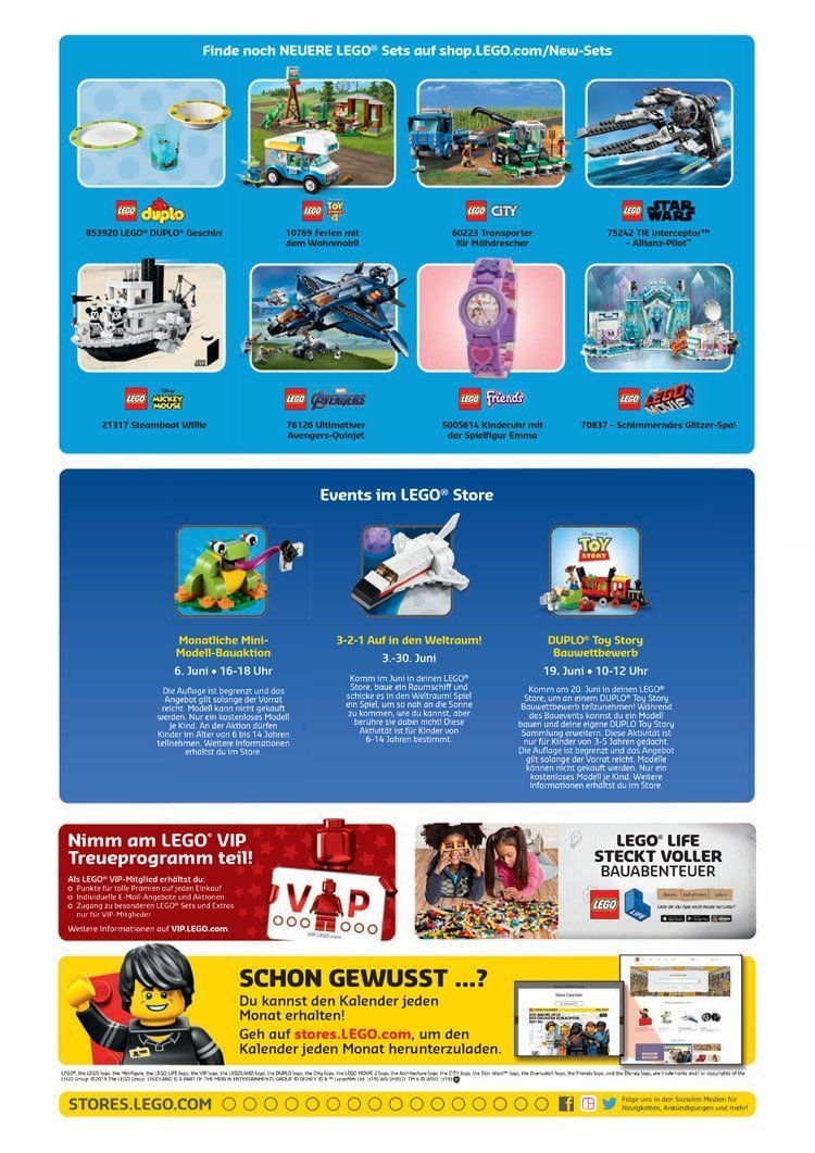 LEGO Store Flyer Juni 2019: Interessant ist, was alles nicht drin steht