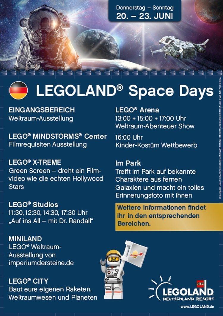 LEGOLAND Space Days 2019 ab heute in Günzburg