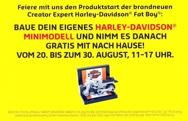 LEGO Harley-Davidson Event im Store München ab 20. August
